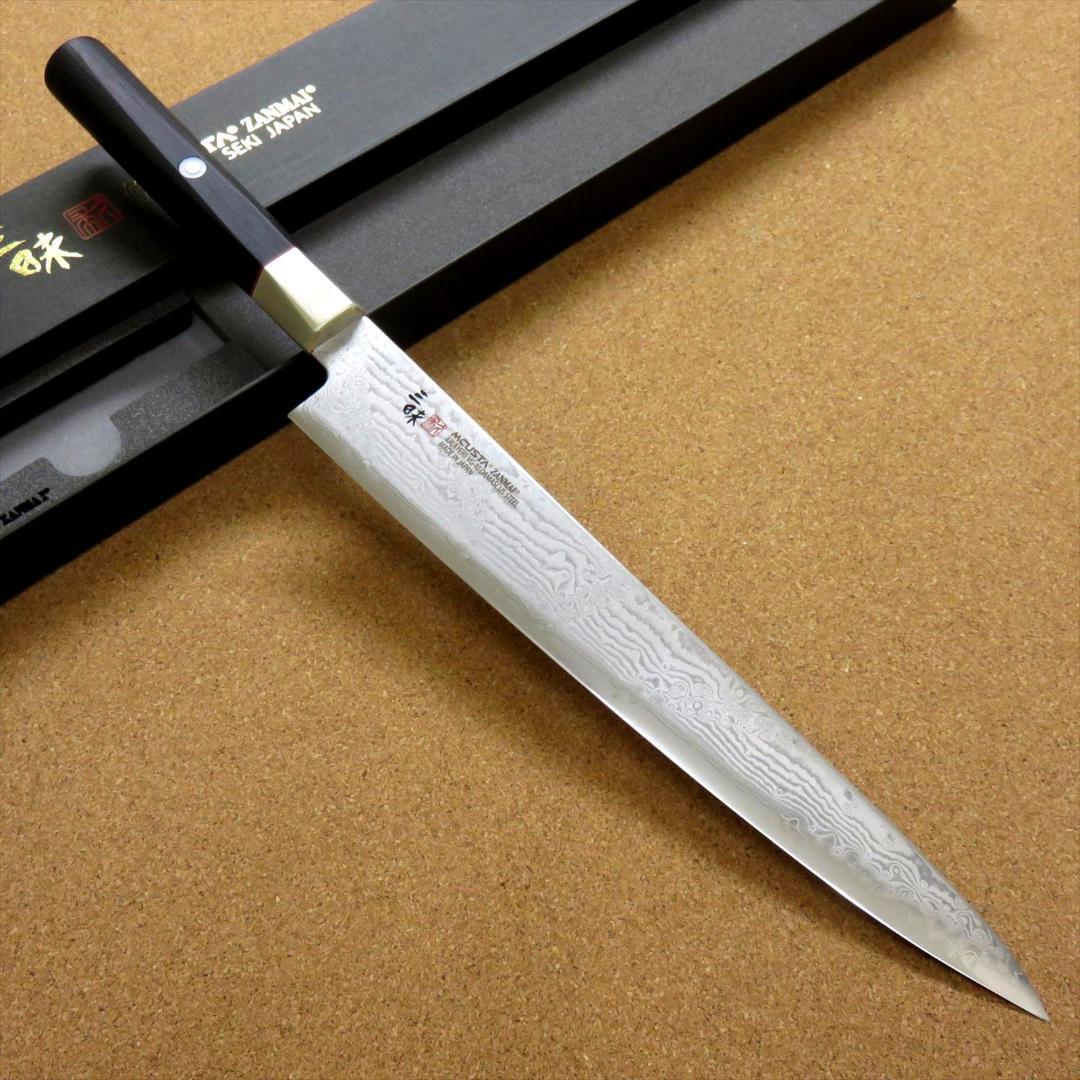 関の刃物 筋引包丁 240mm 三昧 ハイブリッド スプラッシュ ダマスカス