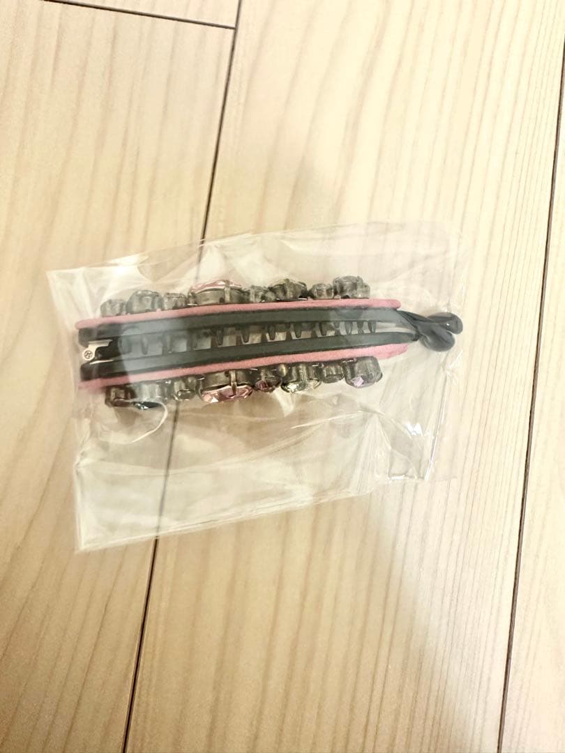 complex biz Swarovski ビジュー バナナクリップ ピンク