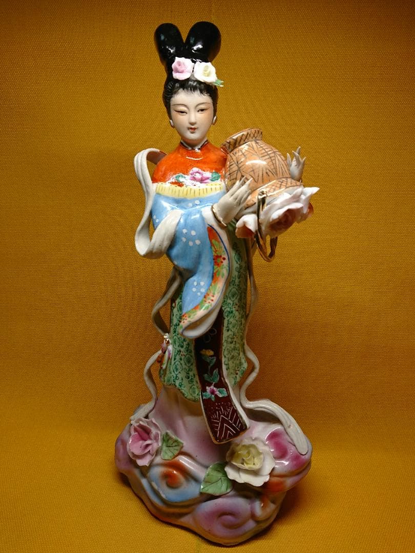 【美品】人形　天女　女神　骨董　陶器　置物　インテリア　工芸品　美術品A2626