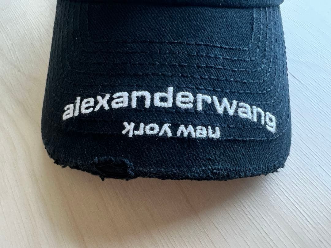 ALEXANDER WANG ロゴ刺繍 コットン ベースボールキャップ