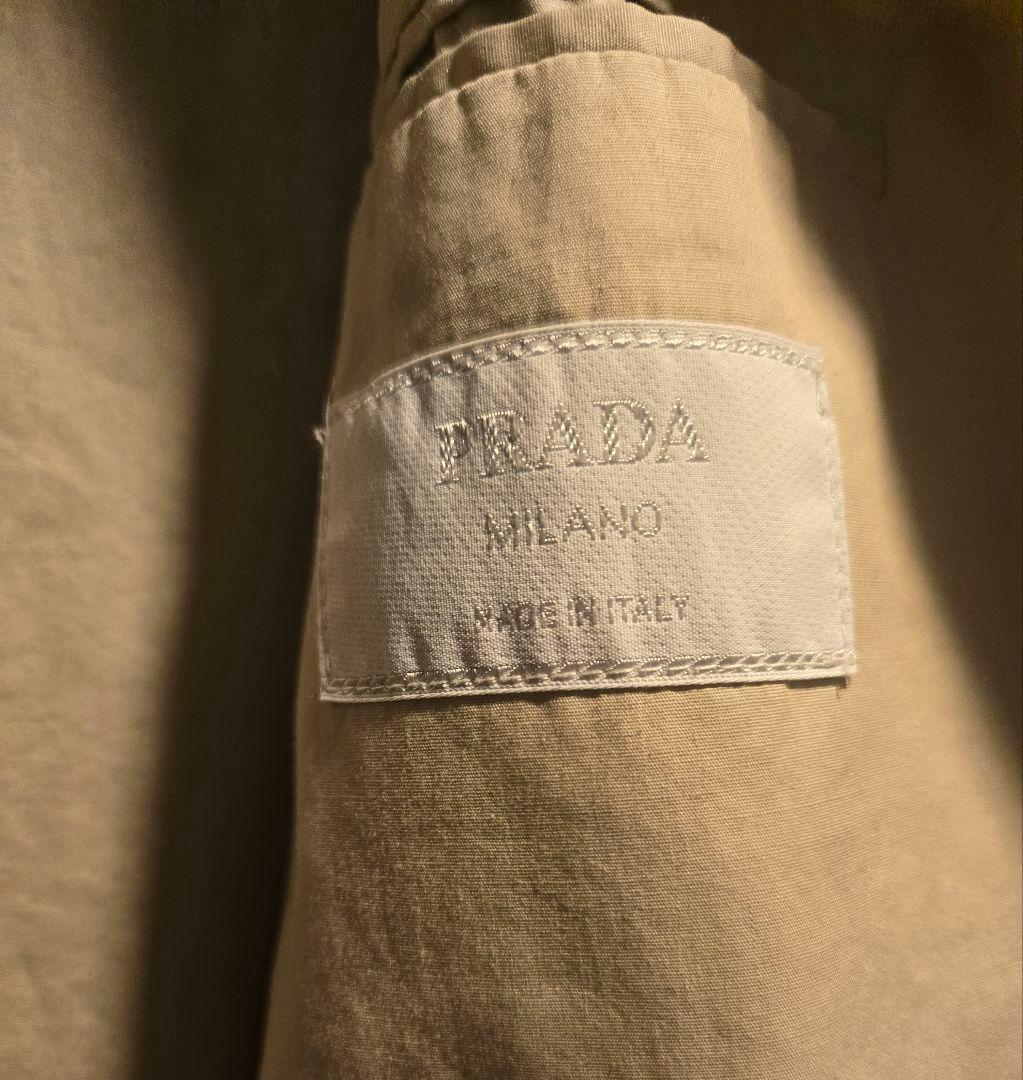 正規品・美品 PRADA コットンベージュ ステンカラーコート ヴィンテージ