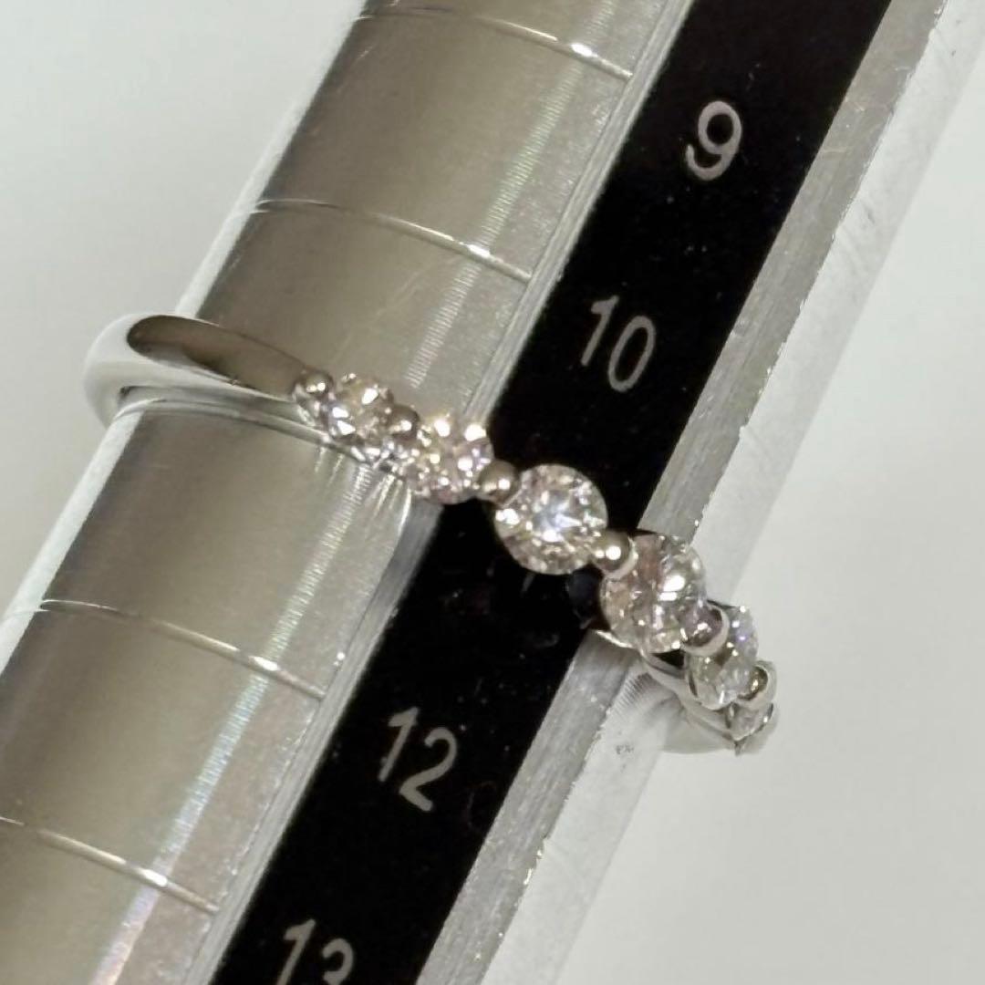 Pt950 ダイヤモンド 0.37ct　7粒　リング　ヴァンドーム青山　11号