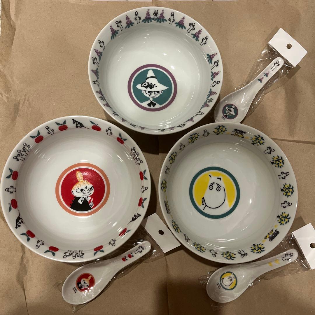 ムーミン レンゲ付 ラーメン丼 3セット MOOMIN