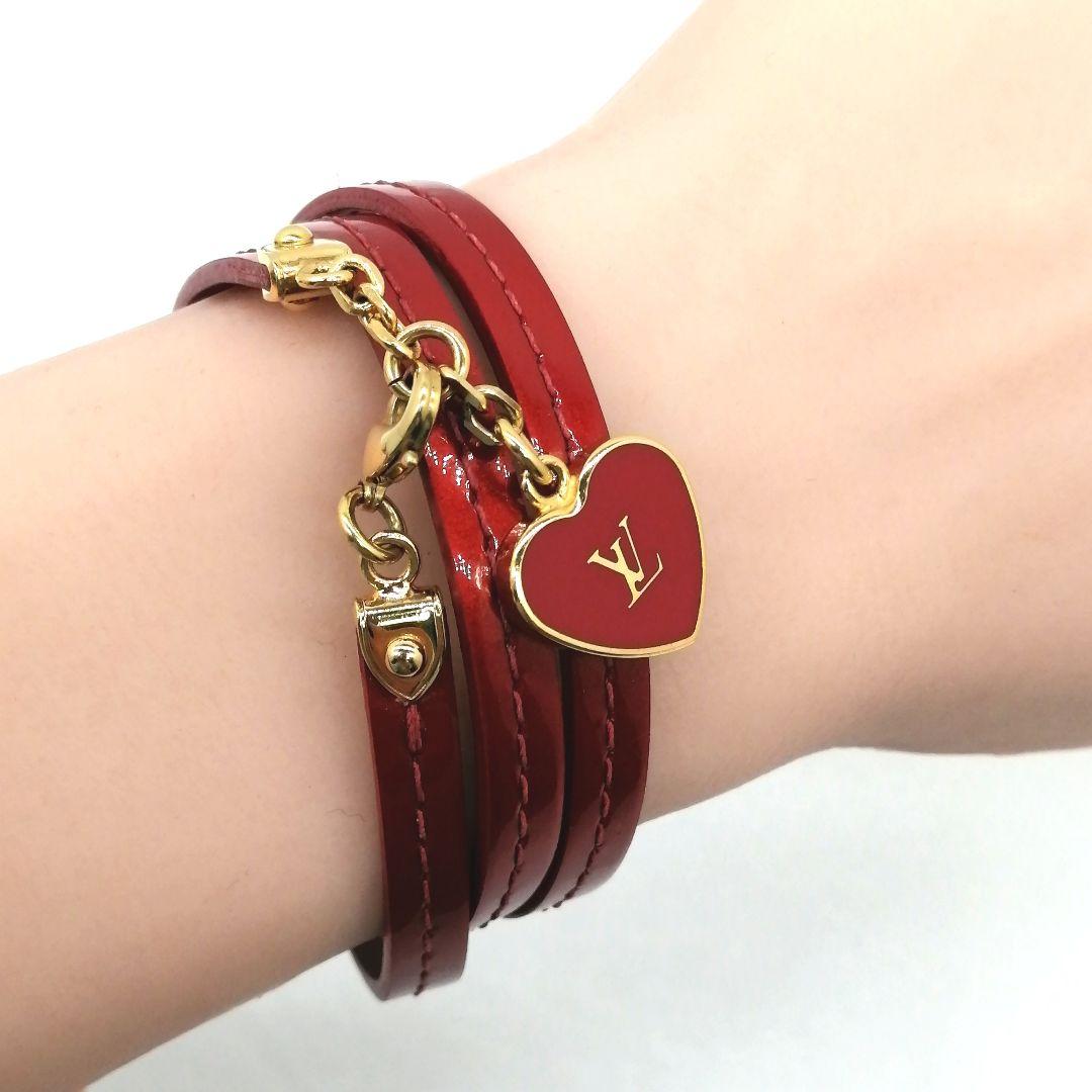 極美品✨ルイヴィトン　ブラスレ　コミット ブレスレット　LVロゴ　ハート
