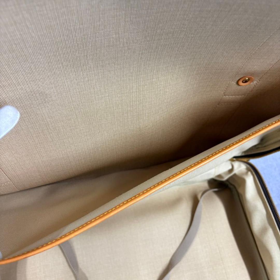 CELINE セリーヌ マカダム柄 ボストンバッグ PVC ブラウン レザー