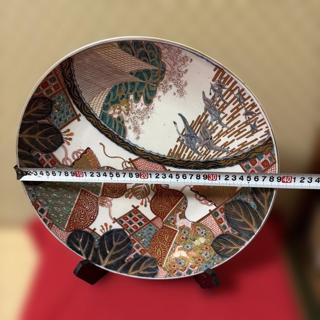 古伊万里　色絵大皿　飾り皿　約40cm