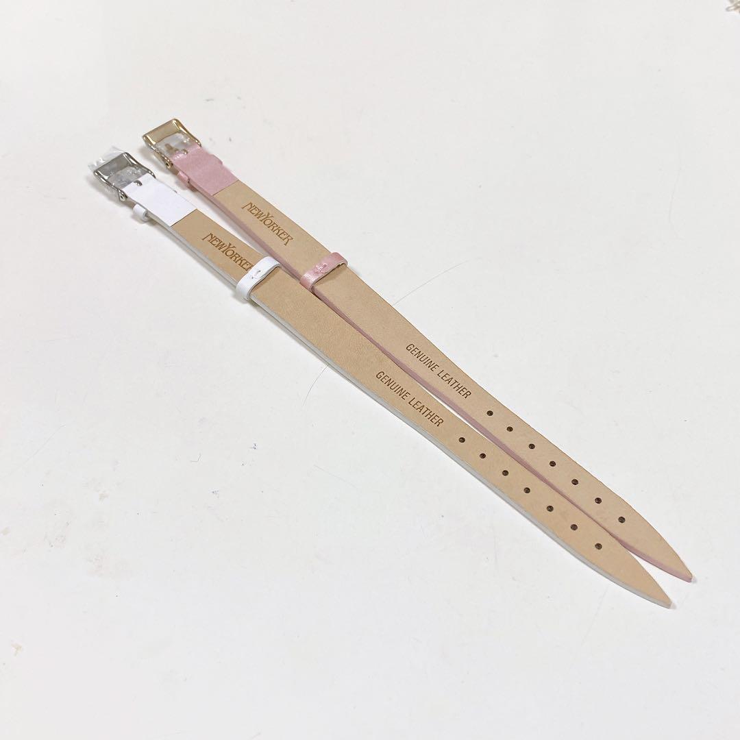 新品・未使用・替えストラップ付きNEWYORKER アナログ時計 レザーベルト