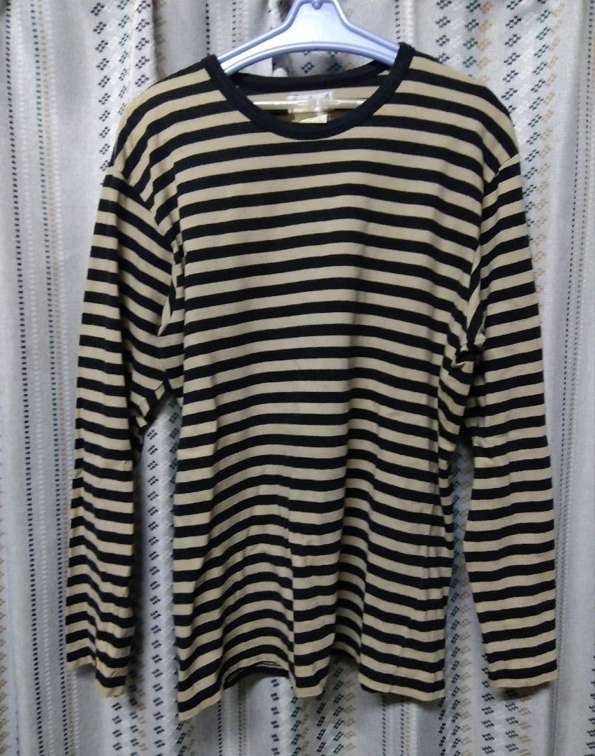 agnes b. hommeのブラウン×ブラックのボーダーカットソー