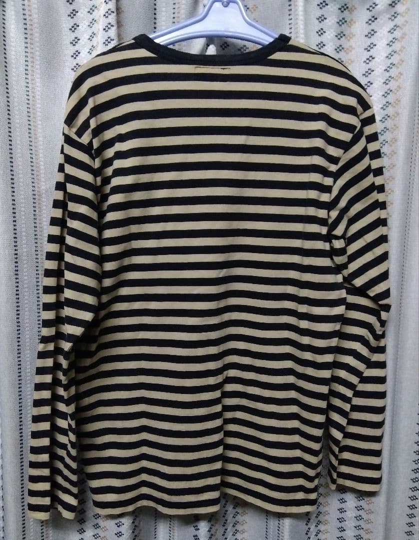 agnes b. hommeのブラウン×ブラックのボーダーカットソー