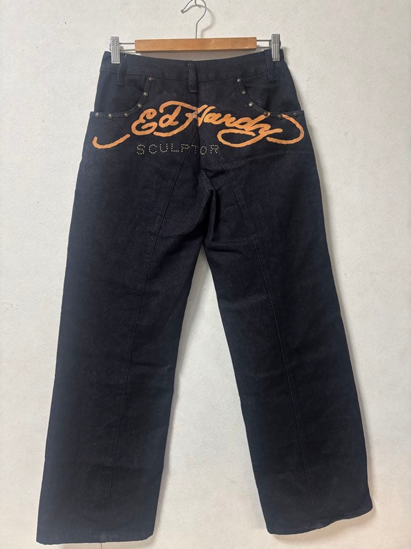 パンツ Sculptor X Ed Hardy Cracked Angel Denim