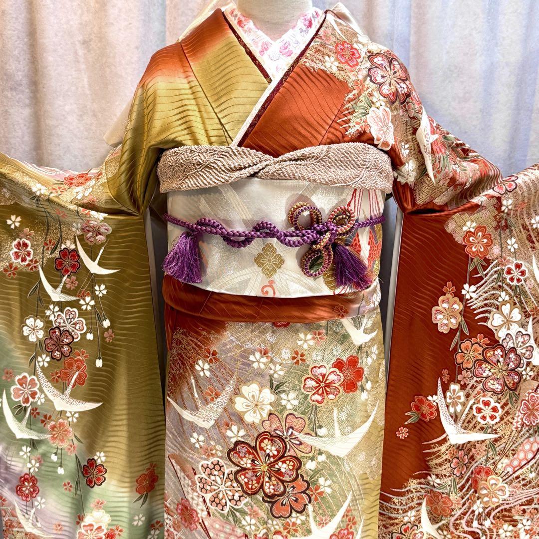 ❣️SALE❣️美品　振袖フルセット　正絹長襦袢　古典柄　153〜163