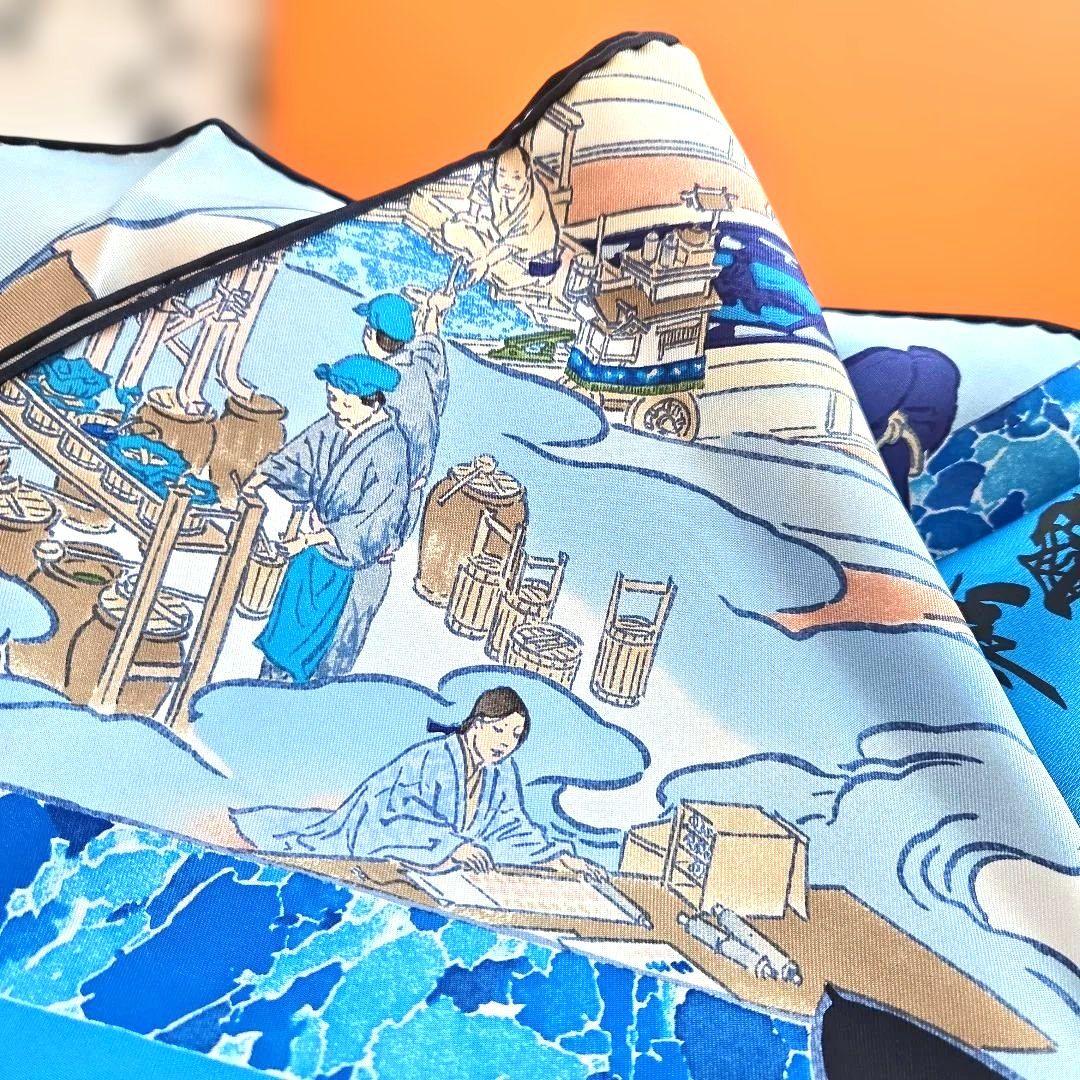 新品未使用タグ付き。 エルメススカーフ カレ90 エルメスの職人たち。