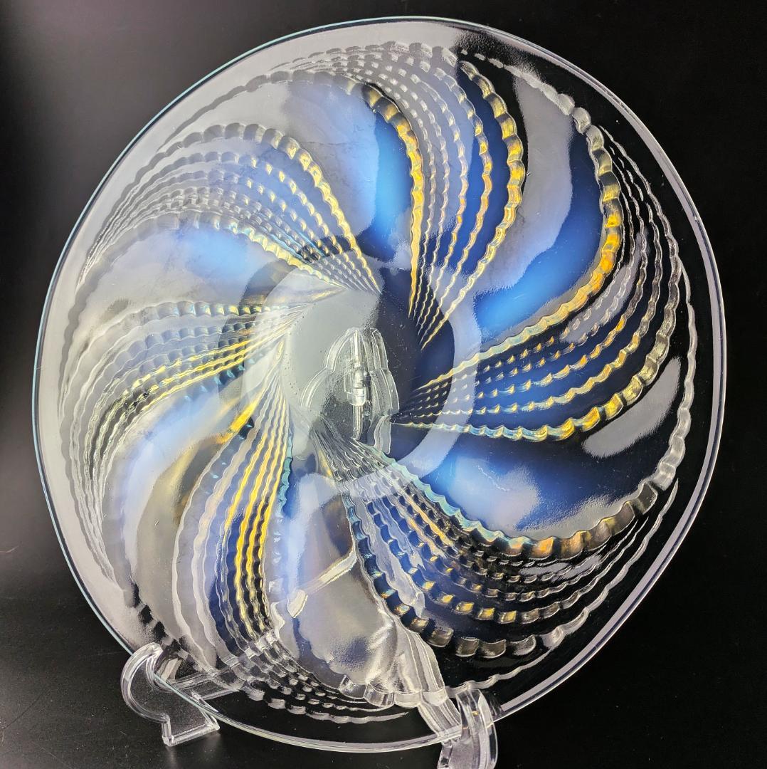 本人作 ルネ・ラリック フルロン 大皿 28cm オパルセント1935アールデコ