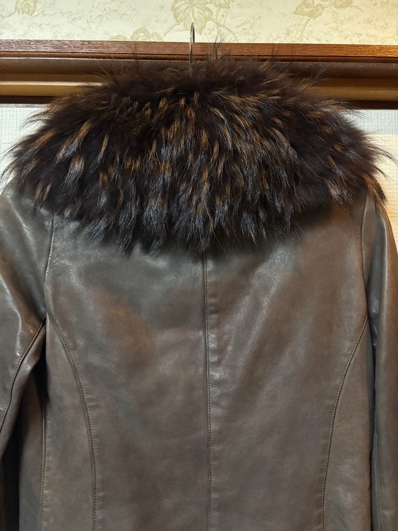 GIORGIO BRATO ラムレザージャケット ファー 38