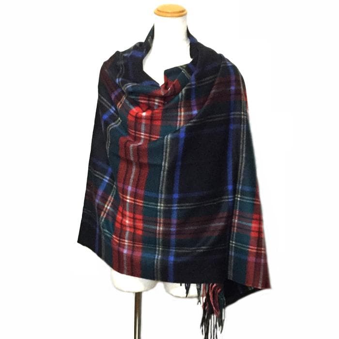 残り僅か大幅値下70㎝×200超大判100%カシミヤストールマフラー新品BK