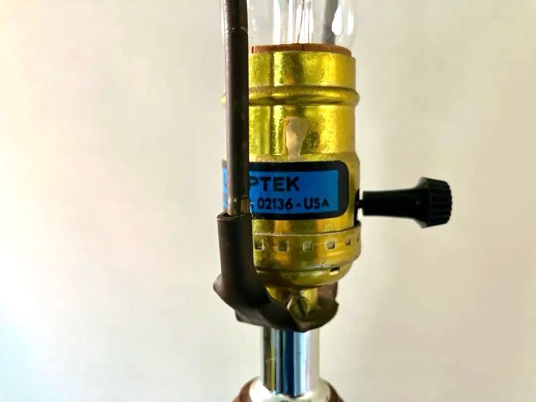 DEMODE購入 ヴィンテージ フロアランプ 真鍮×木製 アンティーク シェード