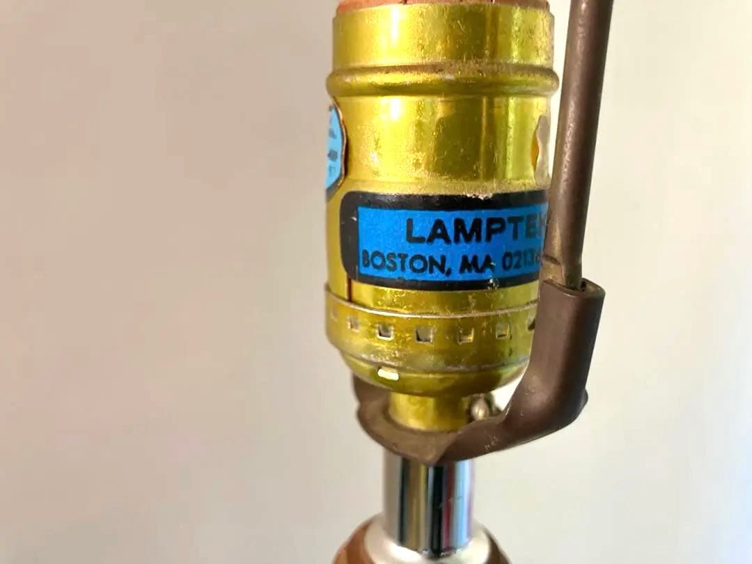 DEMODE購入 ヴィンテージ フロアランプ 真鍮×木製 アンティーク シェード