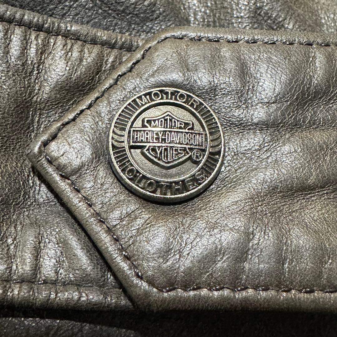 専用★L✨️ ハーレーダビッドソン　シングルライダース　レザージャケット　短丈