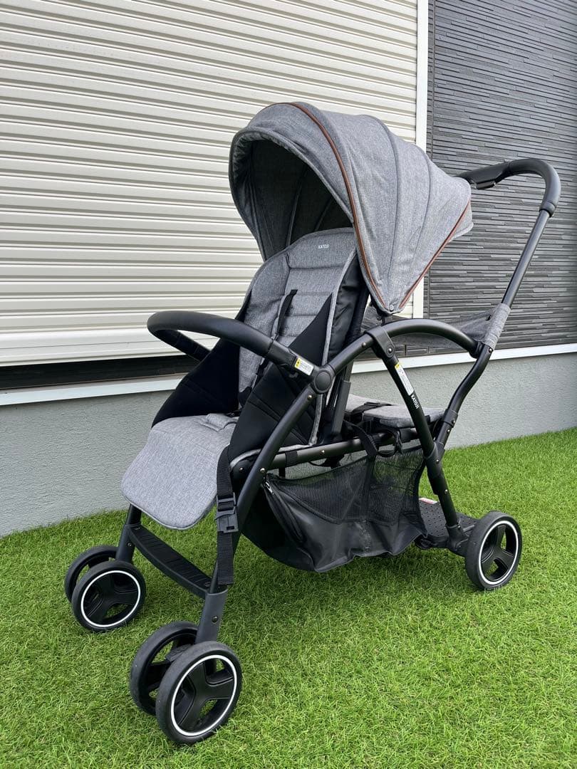 Katoji 2シーター　2人乗りベビーカー　カトージ　2-seater グレー