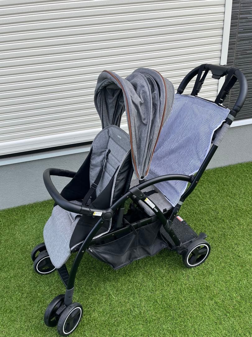 Katoji 2シーター　2人乗りベビーカー　カトージ　2-seater グレー