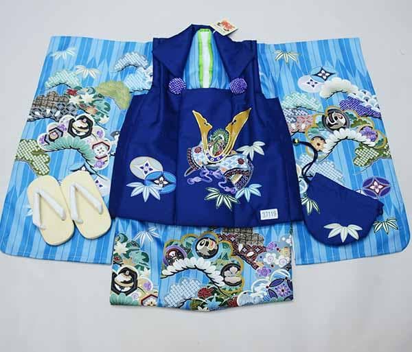 七五三 三歳 男児 被布着物フルセット 日本製 陽気な天使 NO37119-1