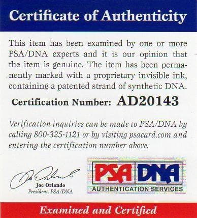 ペレ直筆サイン写真ポートレート PSA/DNAの証明書付