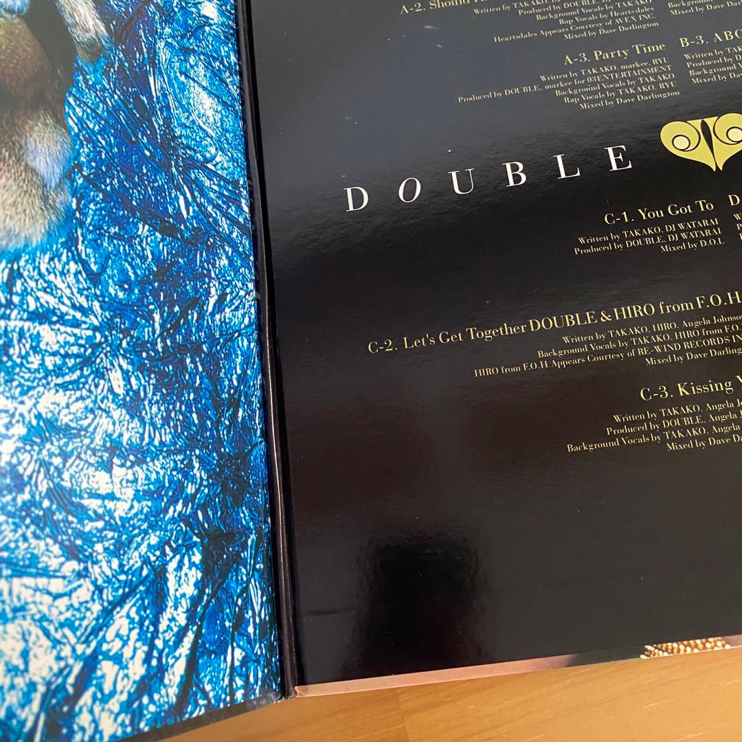 【タ】DOUBLE『VISION』2枚組LPレコード 美品