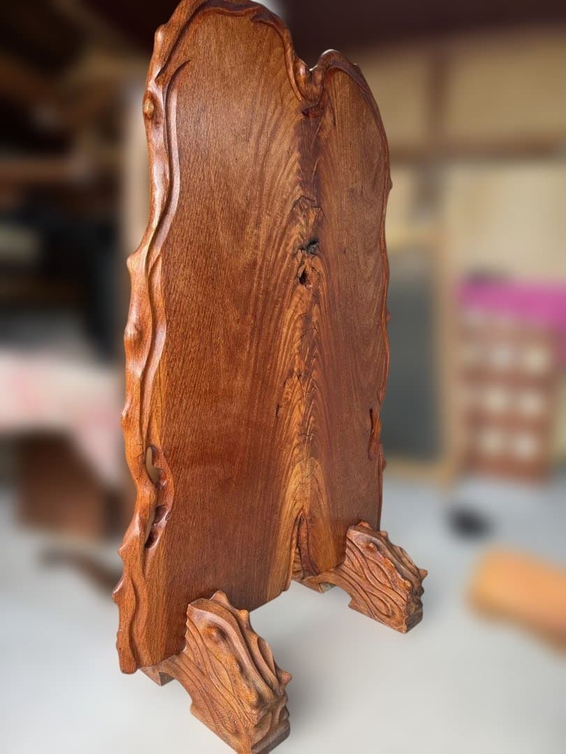 天然木 一枚板 衝立 無垢材 耳付き 和家具 ついたて 床の間 旅館什器