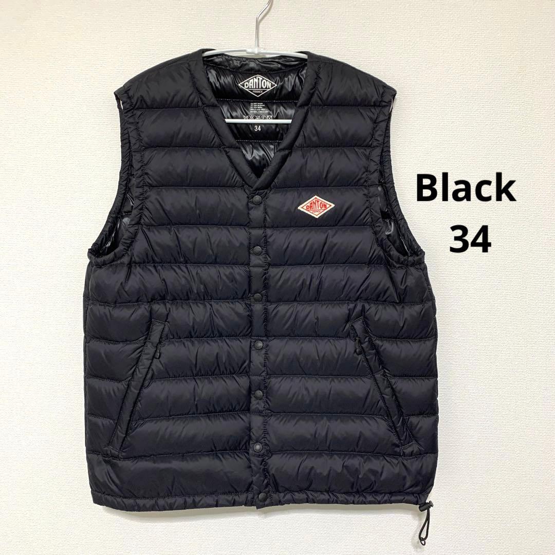 DANTON ダントン　ダウンベスト　34 ブラック
