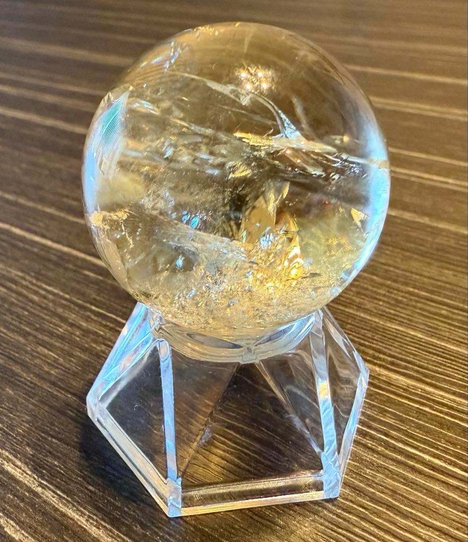 レア♡ ブルーニードル シトリン スフィア 丸玉 ② ブルーラダー 天然石