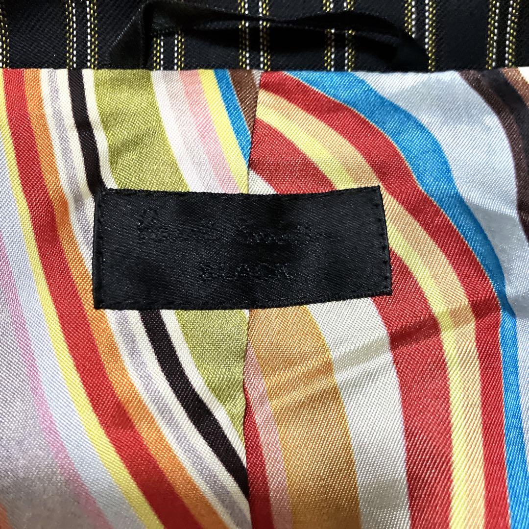 美品 ポールスミス セットアップ パンツ スーツ ストライプ/ブラックイエロー