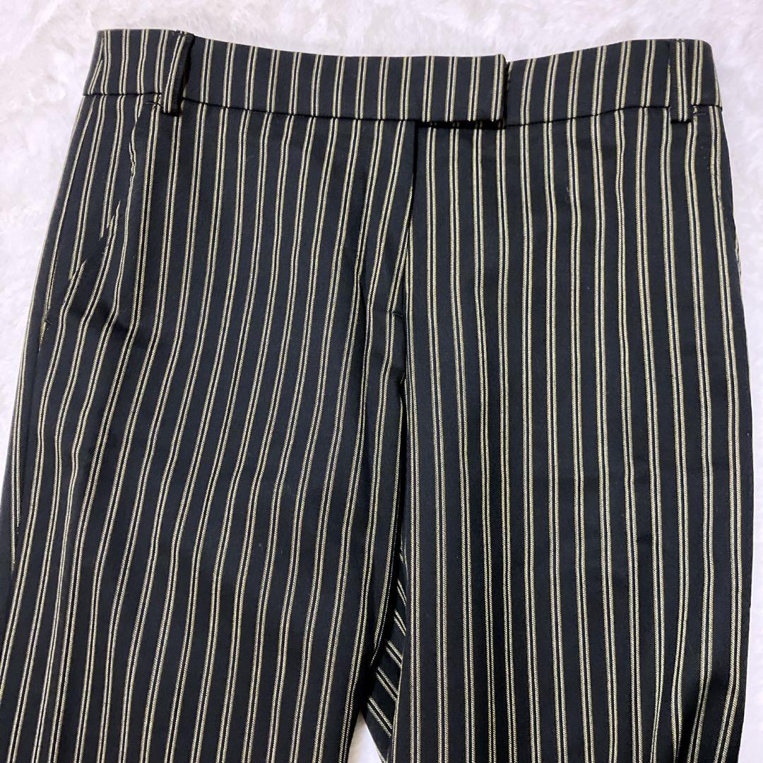美品 ポールスミス セットアップ パンツ スーツ ストライプ/ブラックイエロー