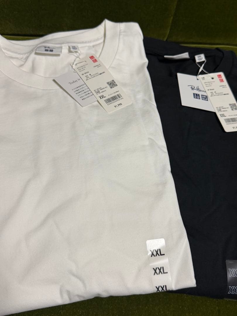 ロンハーマン×ユニクロ　コラボTシャツ ブラック ホワイト セット　XXL