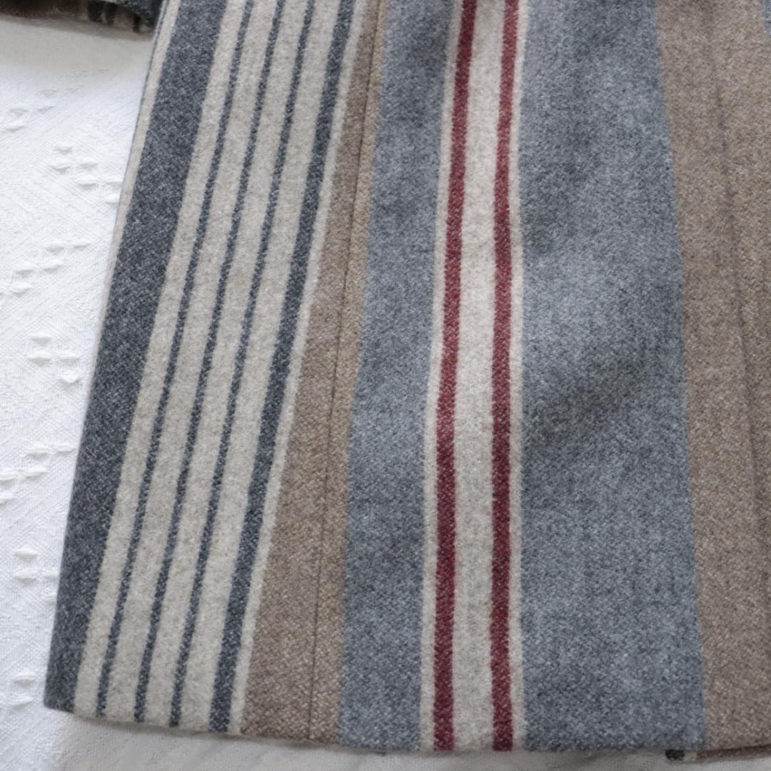 希少！エトロ　ETRO　ストライプ　ウールチェスターコート　44　ミラノ