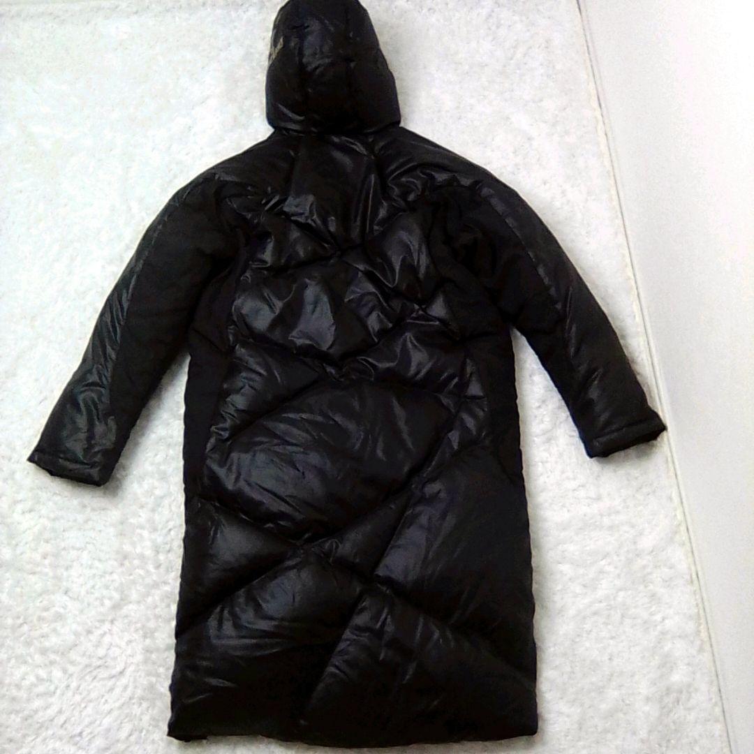 MIZUNO ミズノ ダウンベンチコート ロング ブラック M フード付
