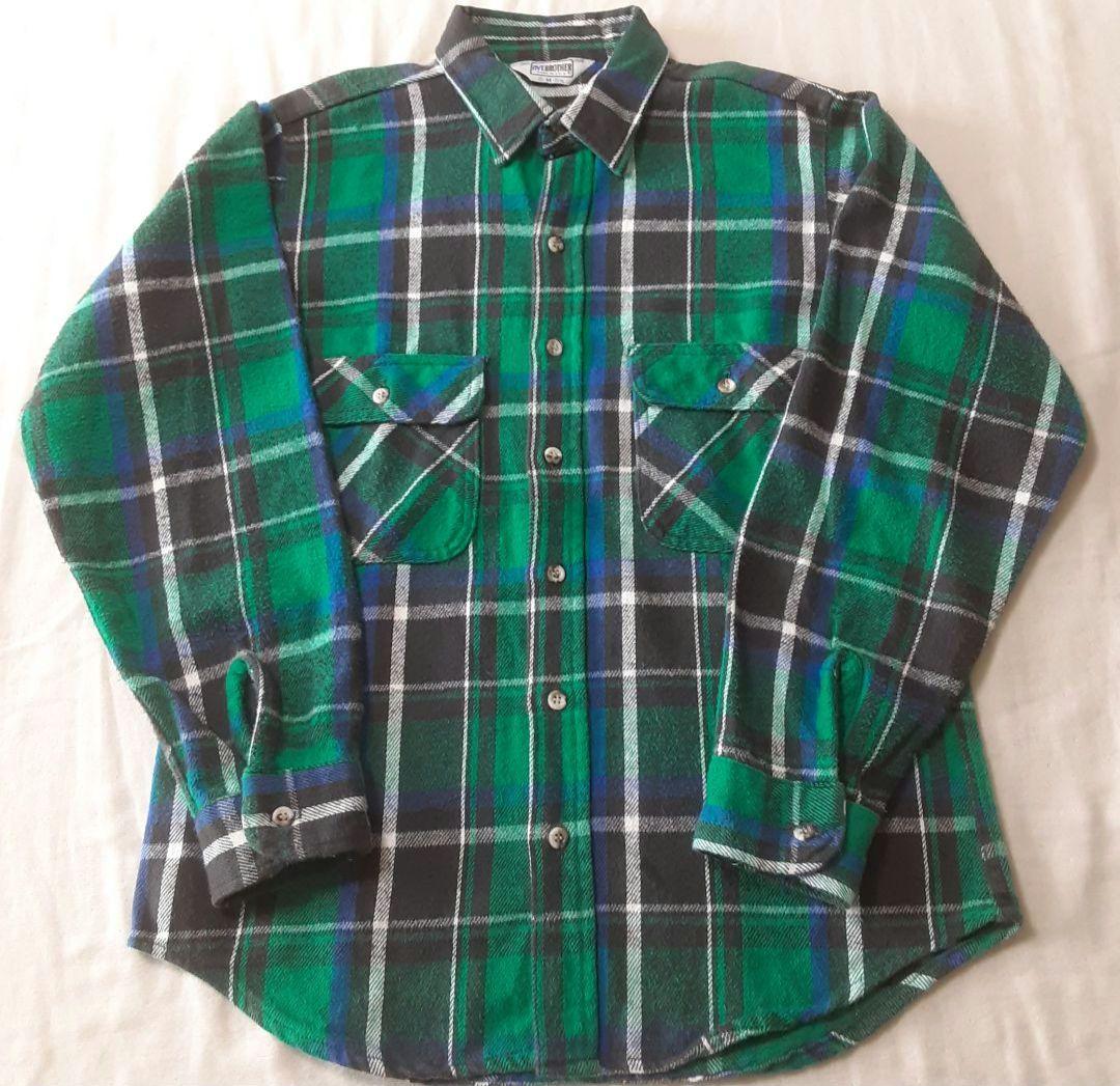 70s 80s FIVE BROTHER ネルシャツ 三角タグ USA製 M