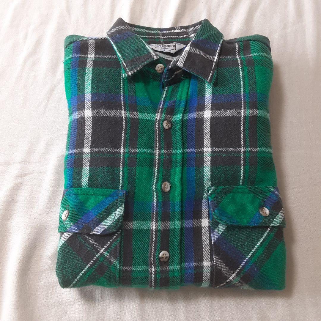 70s 80s FIVE BROTHER ネルシャツ 三角タグ USA製 M