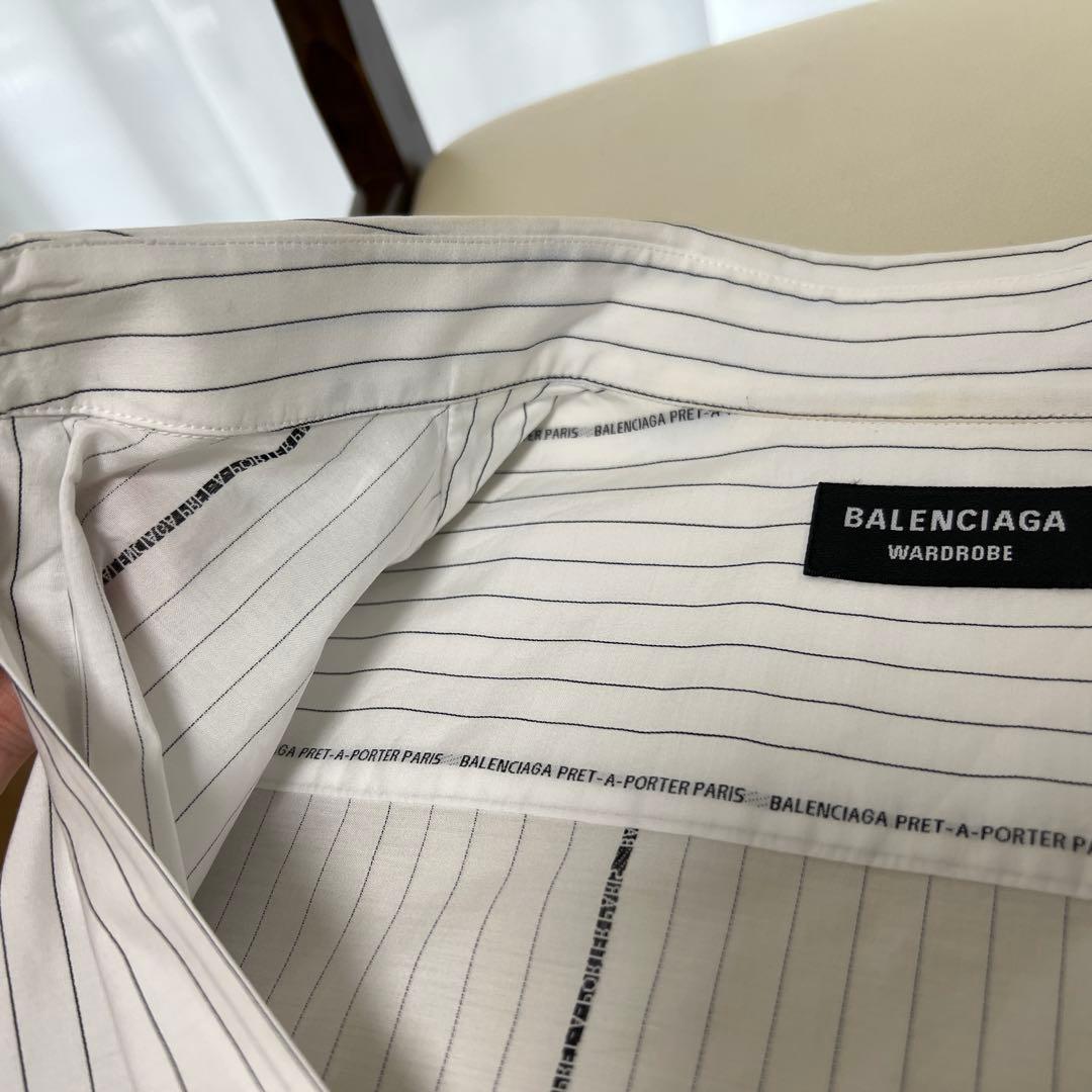 ★定価14万★ BALENCIAGA ピンストライプシャツ