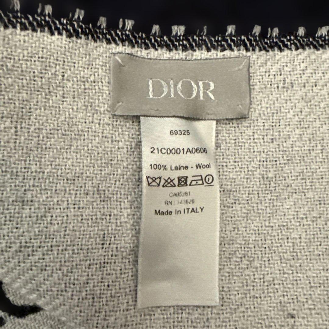 Dior ネイビー マフラー ロゴ入り
