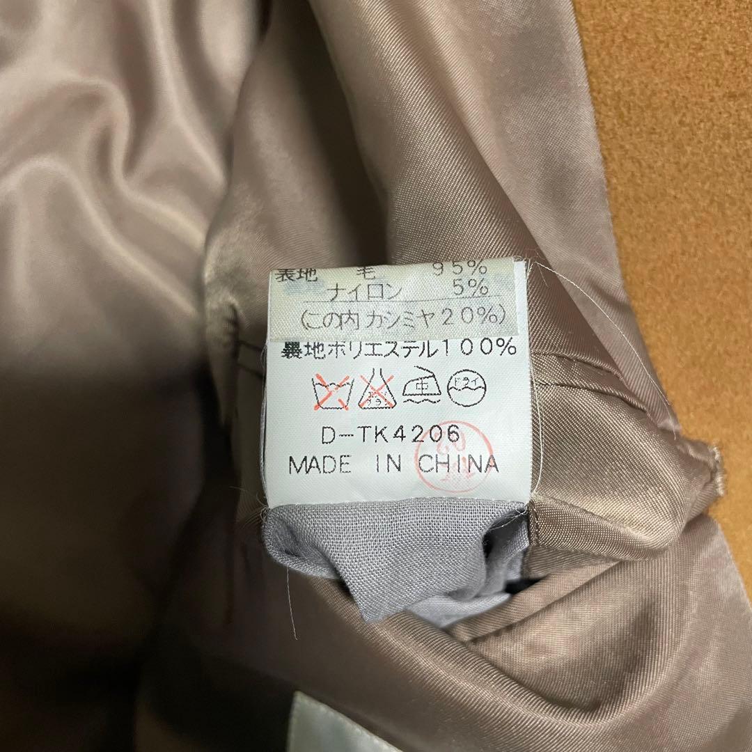 【カシミヤ20%×イタリア製生地】マキシ丈ダブルチェスターコート キャメル XL