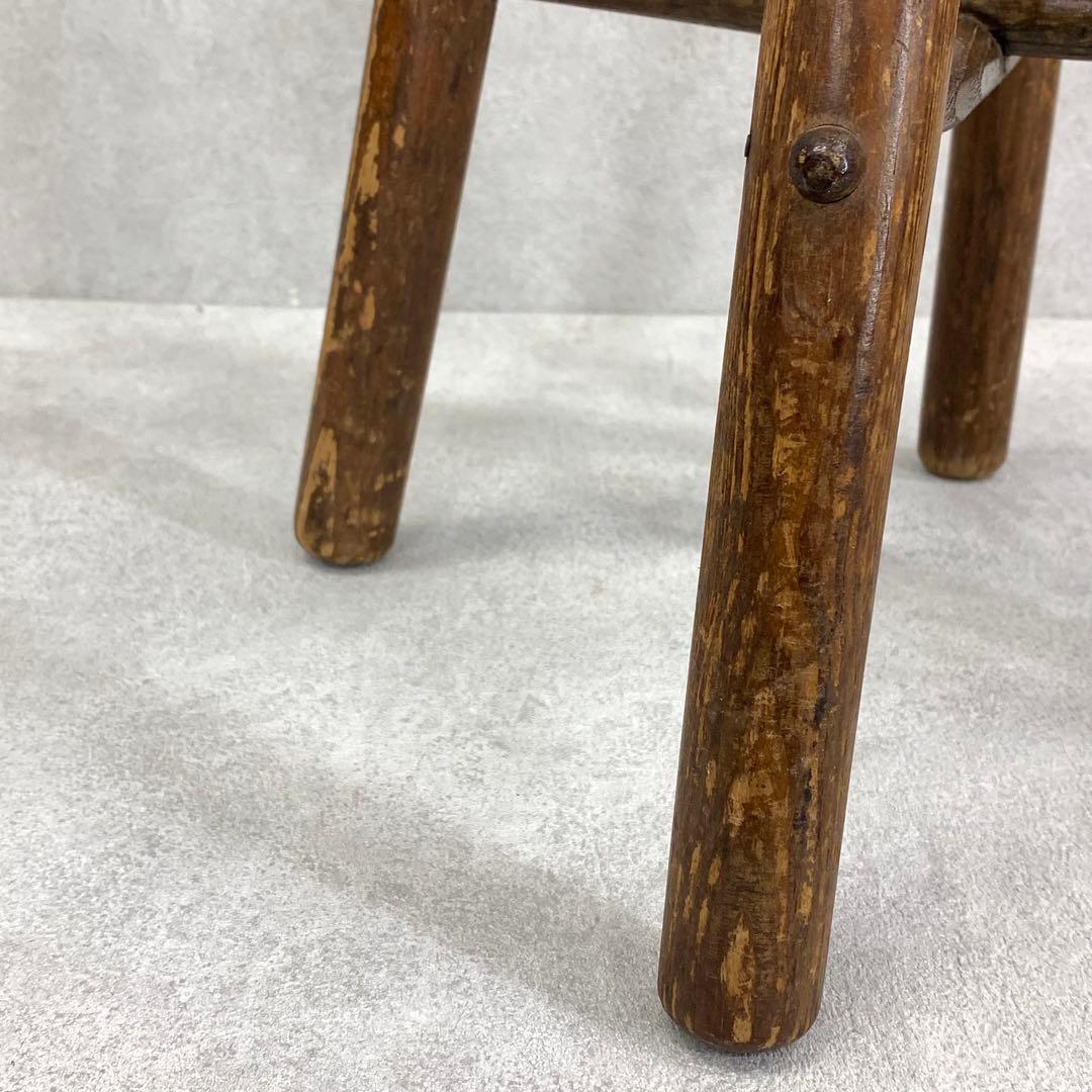 丸椅子 スツール 木製 古道具 古家具 丸イス 昭和レトロ インテリア