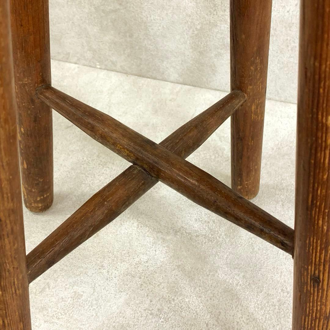 丸椅子 スツール 木製 古道具 古家具 丸イス 昭和レトロ インテリア