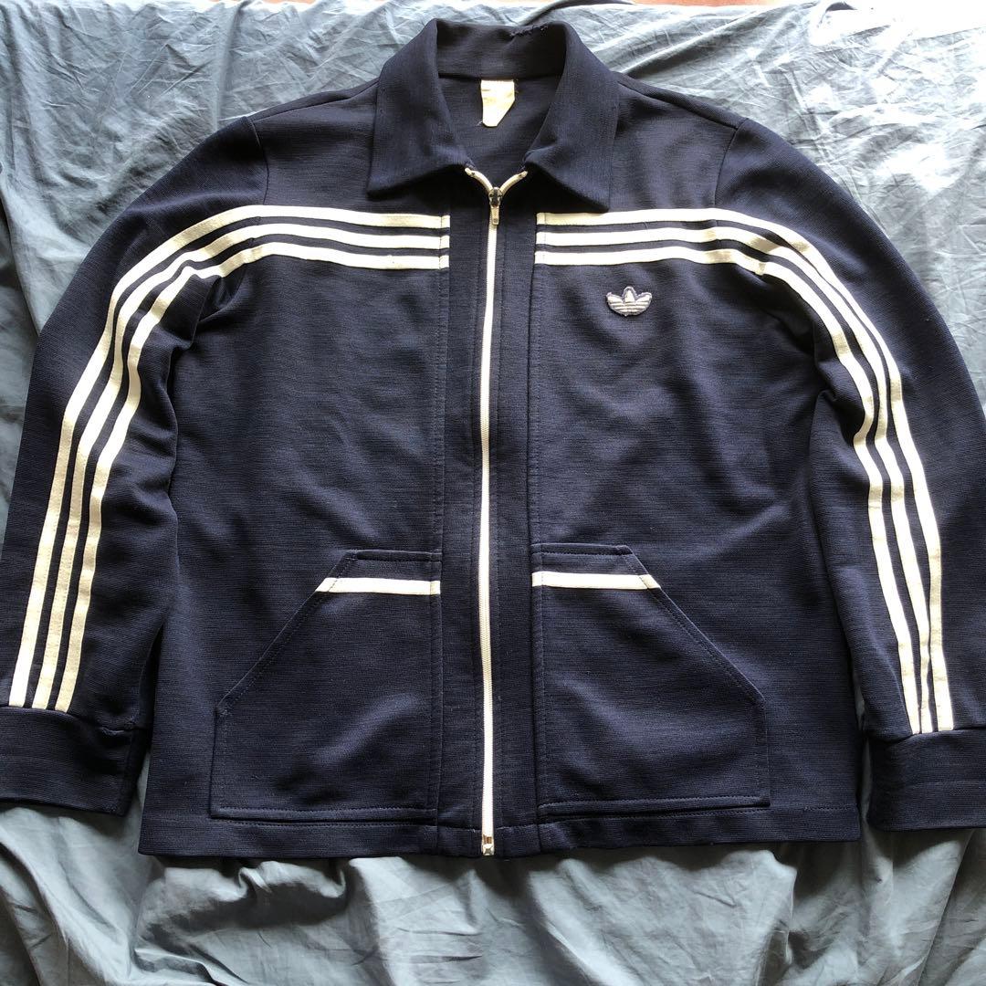 アディダス　'70ヴィンテージ西ドイツ製ガイコツジャージネイビーD.I.50