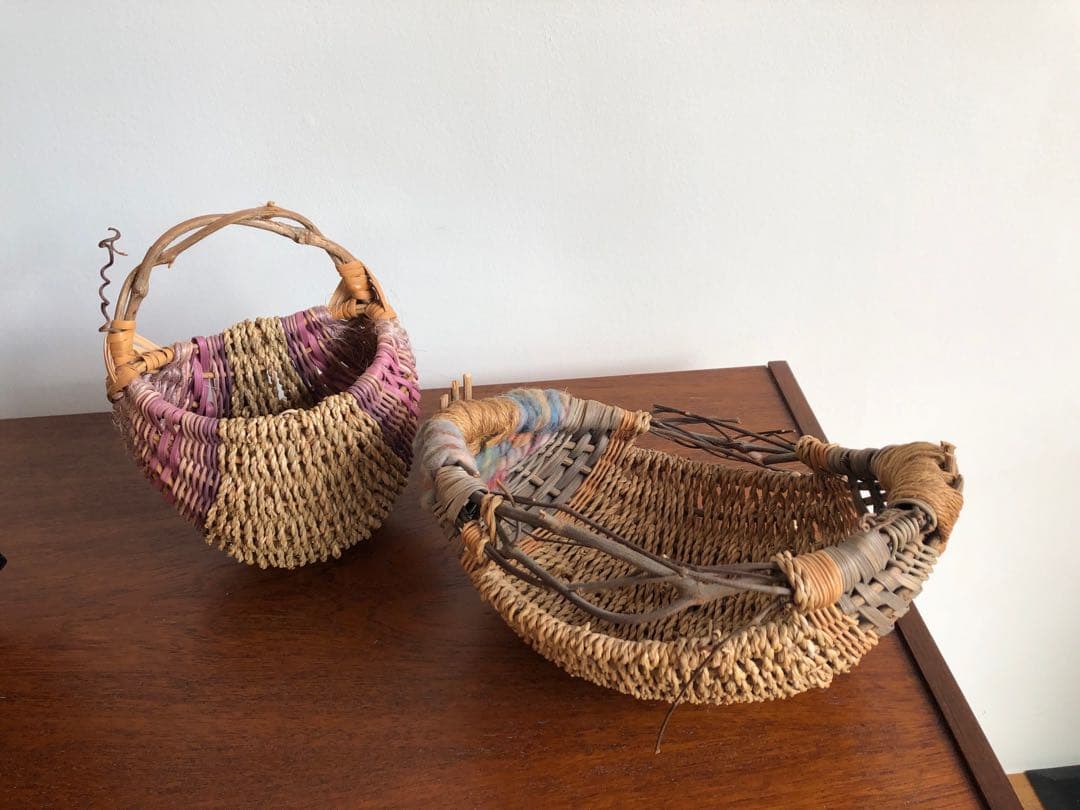 アメリカ カリフォルニア　かご２点セット