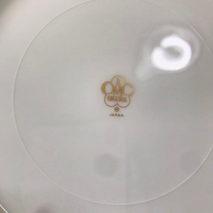 大倉陶園　ゴールドウィング　瑠璃　20cm  ６枚セット