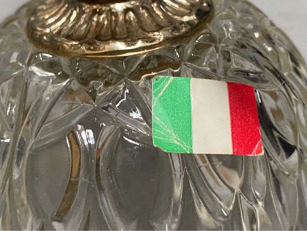 イタリア製 アンティーク ランプ 切子 テーブル インテリア 卓上ライト