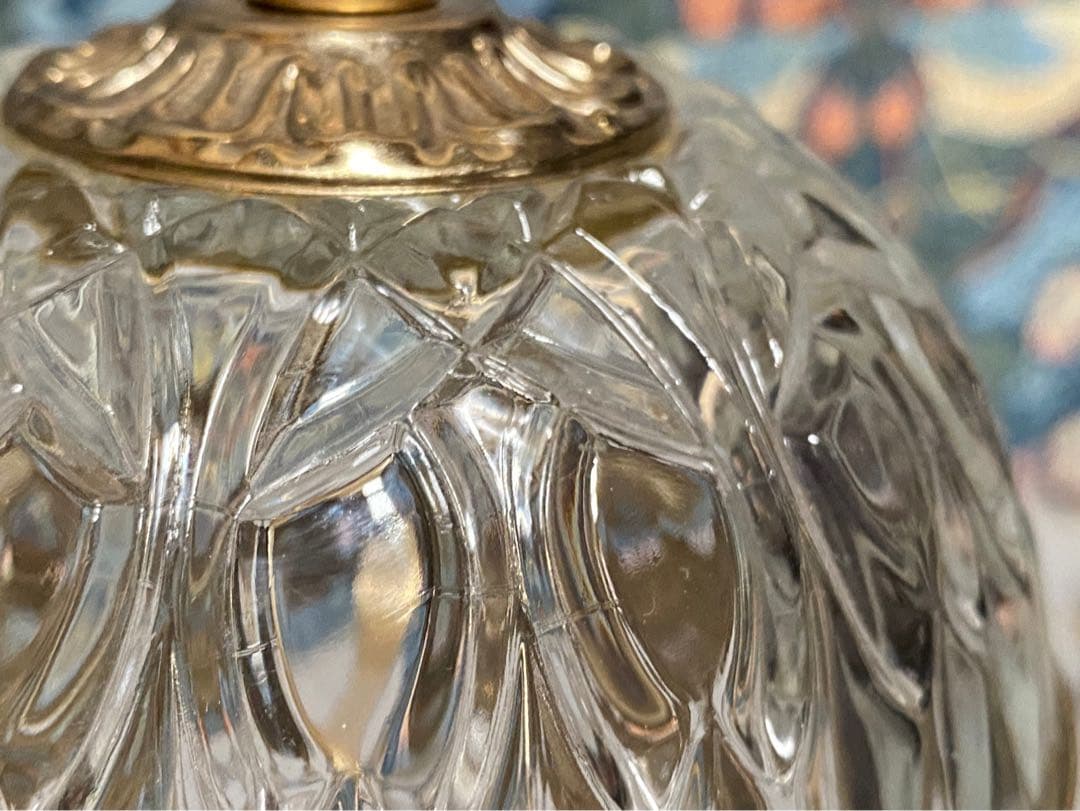 イタリア製 アンティーク ランプ 切子 テーブル インテリア 卓上ライト