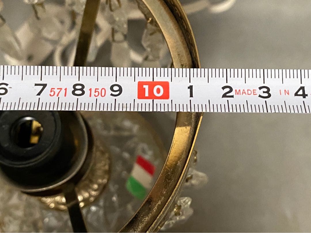 イタリア製 アンティーク ランプ 切子 テーブル インテリア 卓上ライト