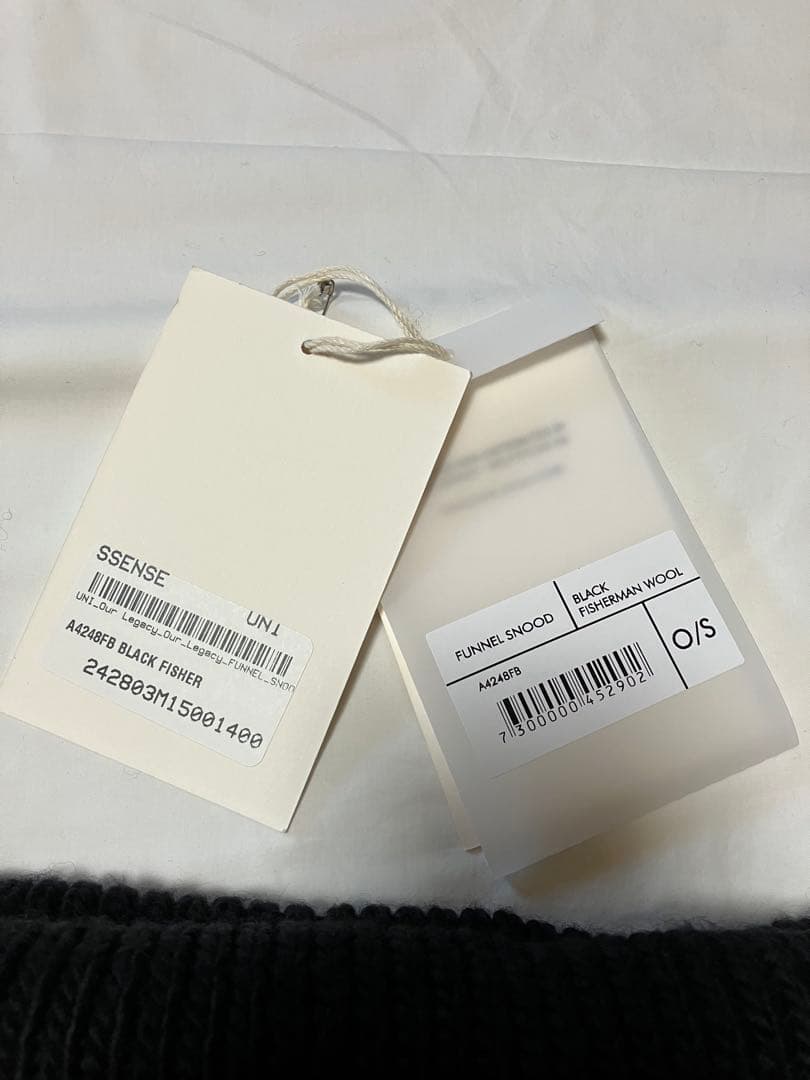 OUR LEGACY A4248FB FUNNEL SNOOD ブラック