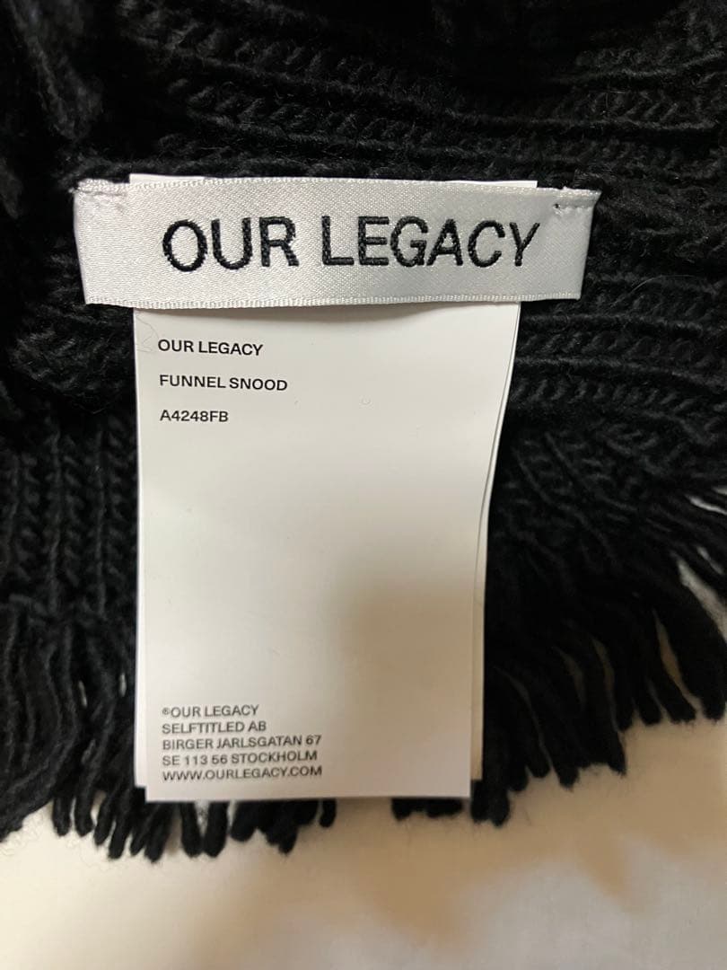OUR LEGACY A4248FB FUNNEL SNOOD ブラック